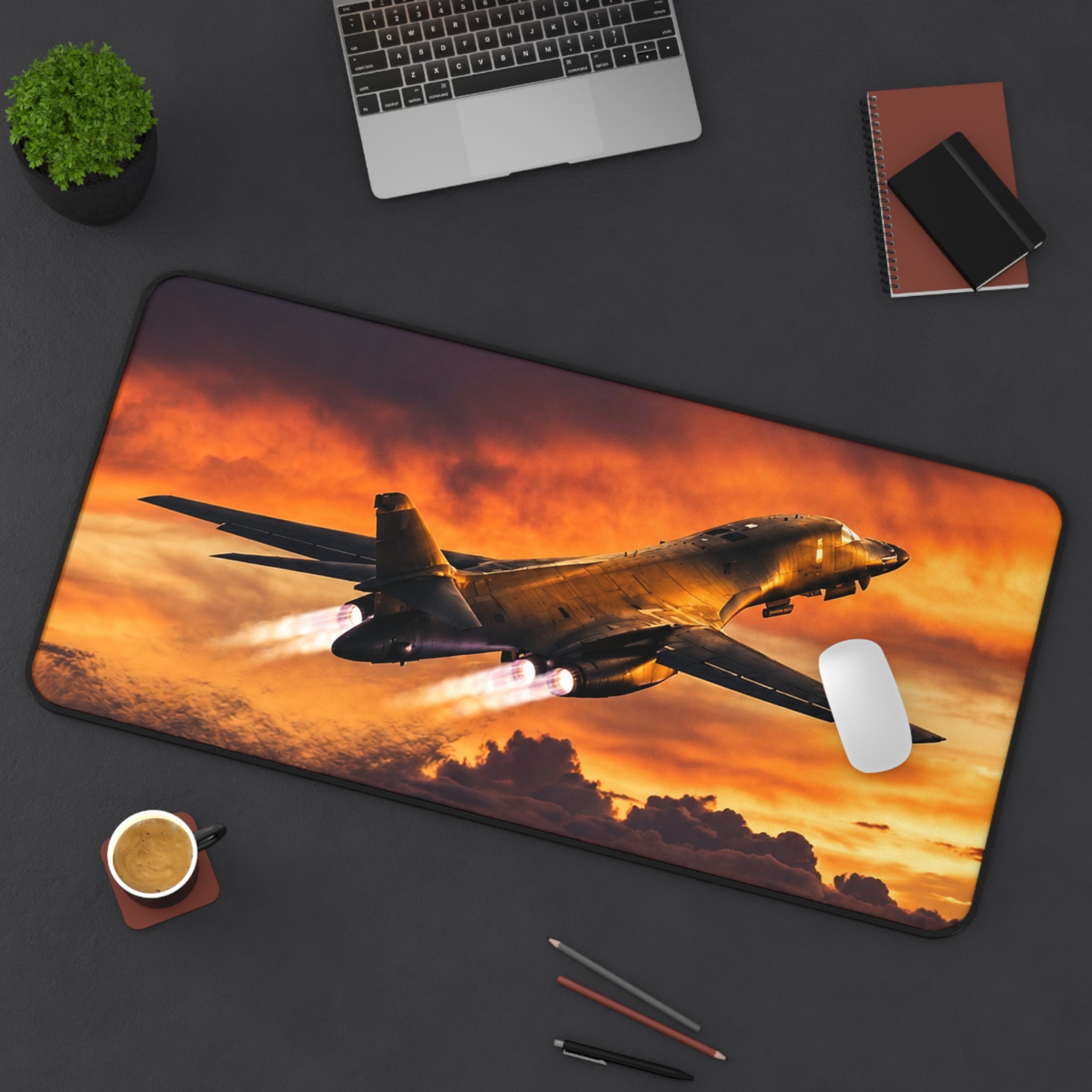 B-1B Lancer Last Flight Desk Mat - Military Aviation Office Gift - Air Force Veteran Gift