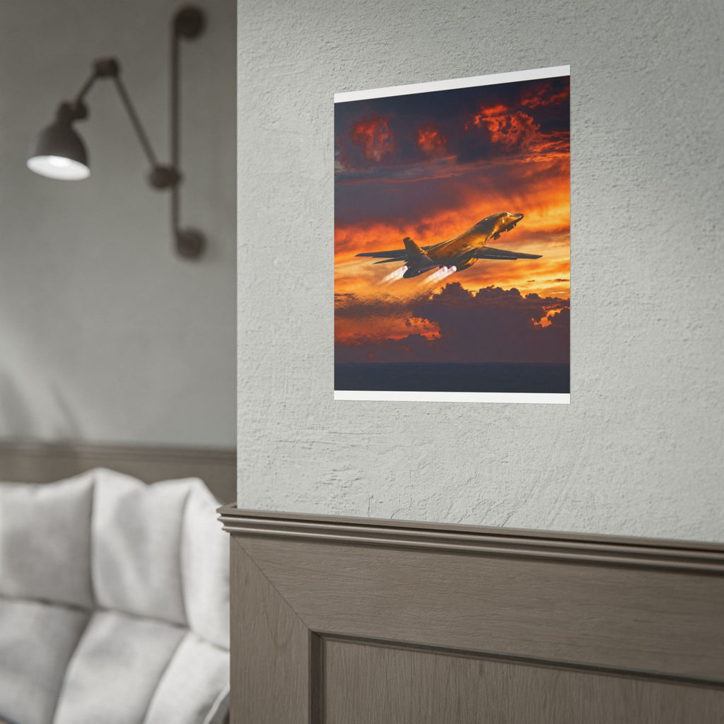 B-1B Lancer Last Flight Poster - Military Aviation Wall Art - Air Force Veteran Gift