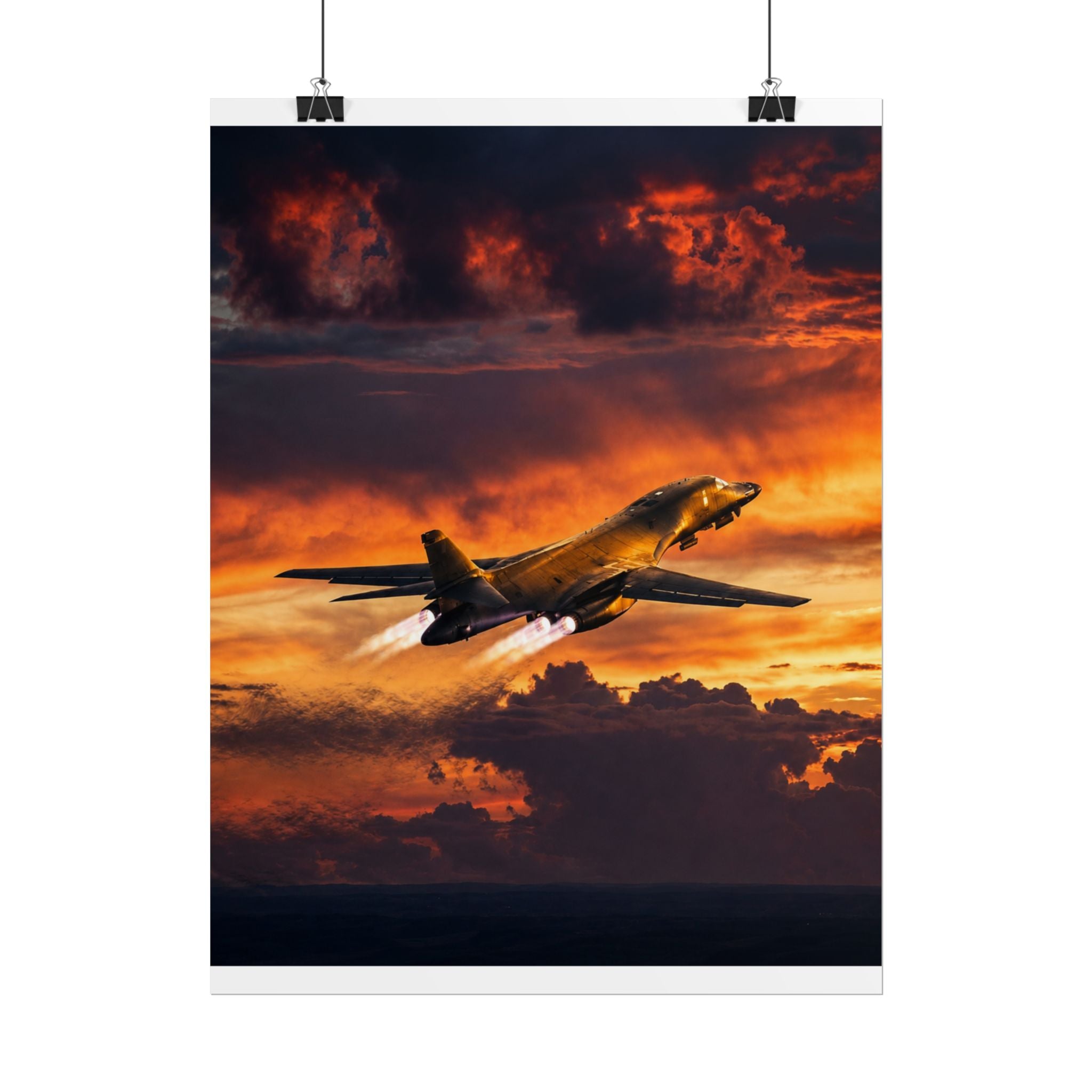 B-1B Lancer Last Flight Poster - Military Aviation Wall Art - Air Force Veteran Gift