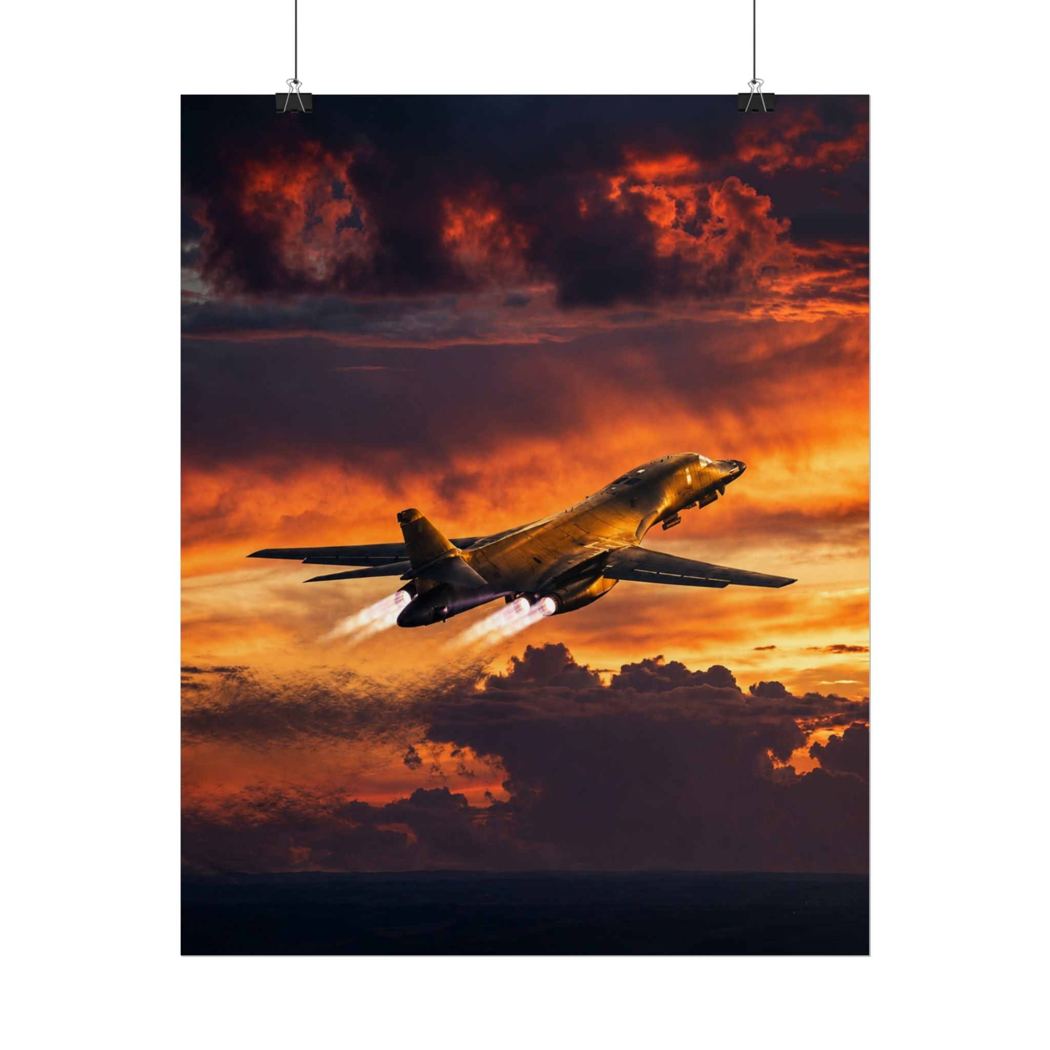 B-1B Lancer Last Flight Poster - Military Aviation Wall Art - Air Force Veteran Gift