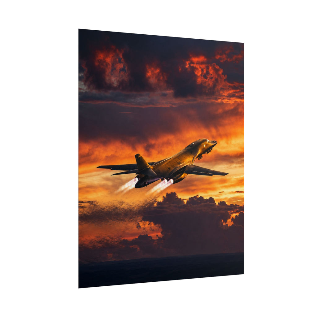 B-1B Lancer Last Flight Poster - Military Aviation Wall Art - Air Force Veteran Gift