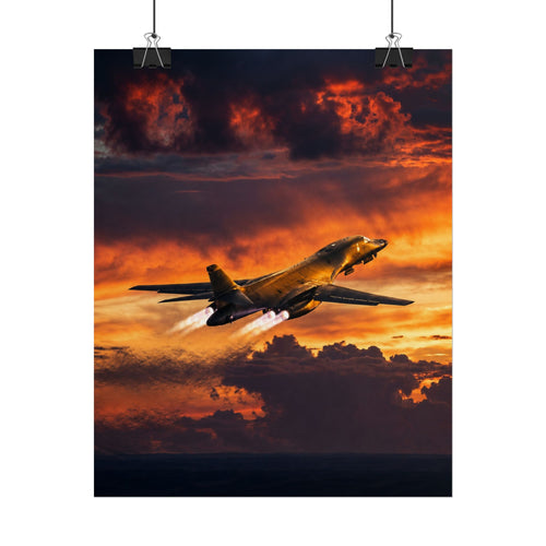 B-1B Lancer Last Flight Poster - Military Aviation Wall Art - Air Force Veteran Gift