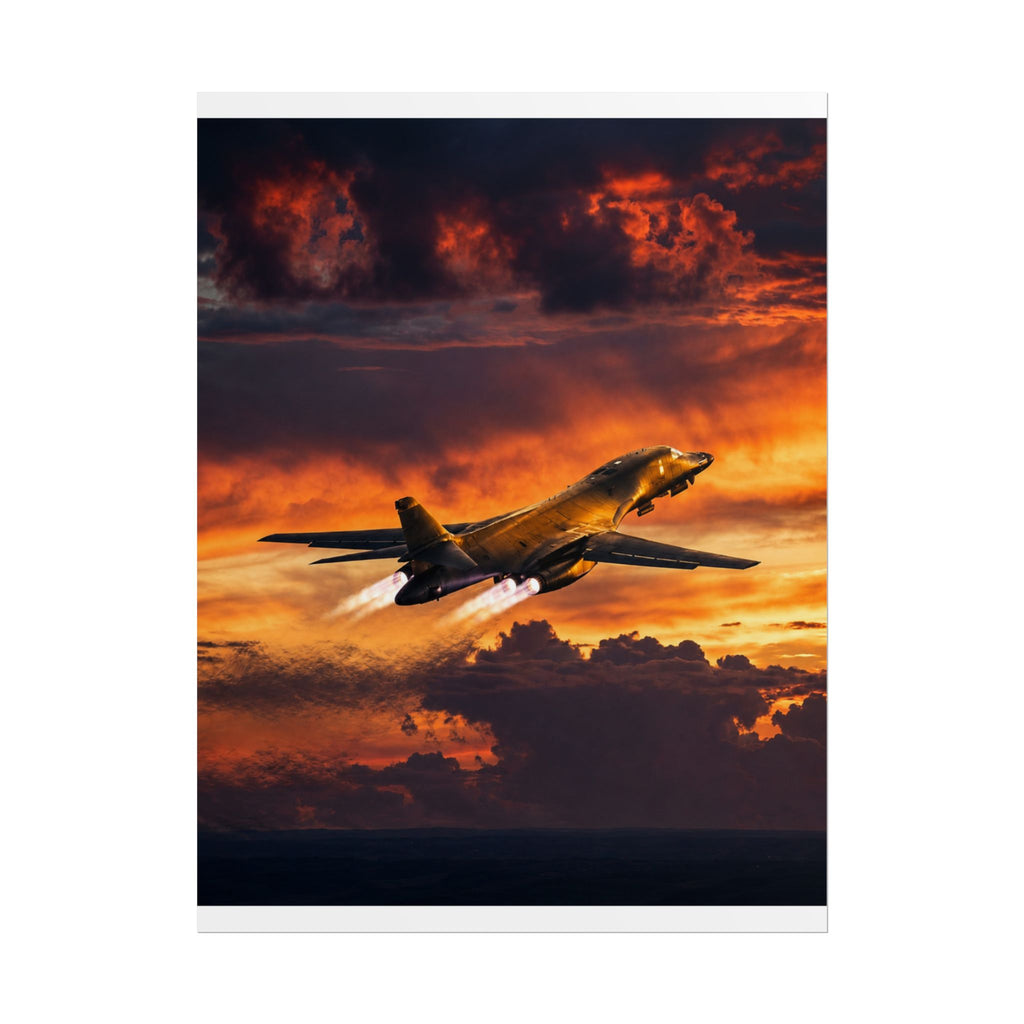 B-1B Lancer Last Flight Poster - Military Aviation Wall Art - Air Force Veteran Gift